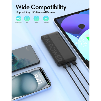 پاوربانک ۲۰ وات RP-PB1228 با ظرفیت ۱۰۰۰۰